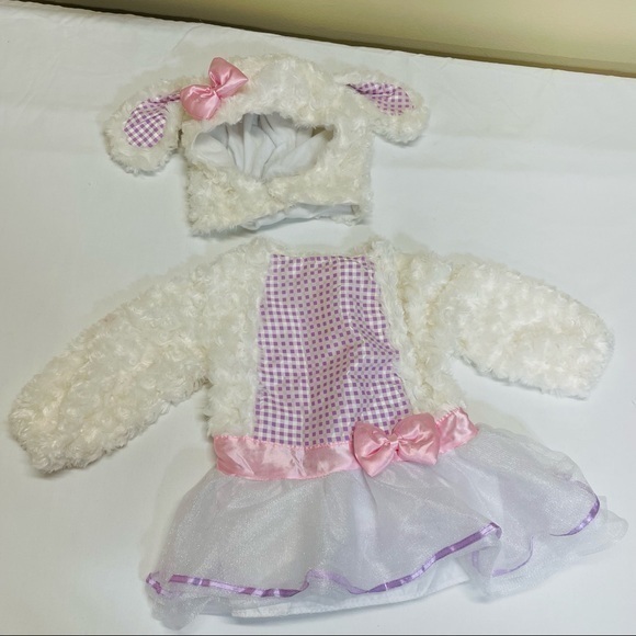 Lamb Sheep Costume Dress and Hat Size 12-24 months toddler kids - Picture 11 of 12